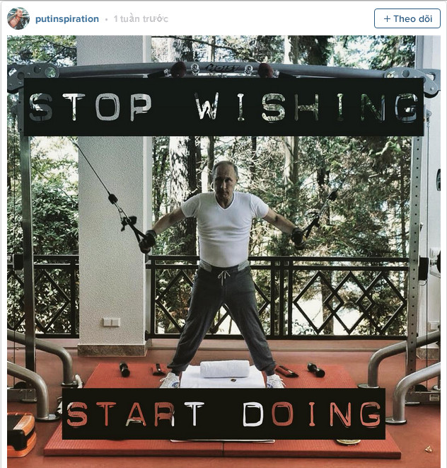 Tài khoản Instagram 'Putinspiration' còn có đường dẫn tới trang web chính thức của Điện Kremlin. (Nguồn: RT)