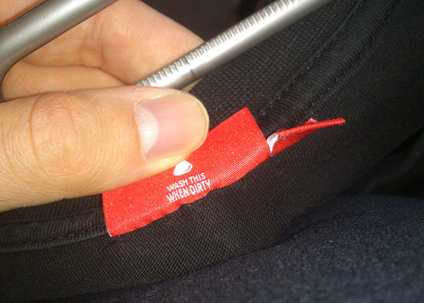 Giặt đồ này khi bị bẩn. (Nguồn: boredpanda)