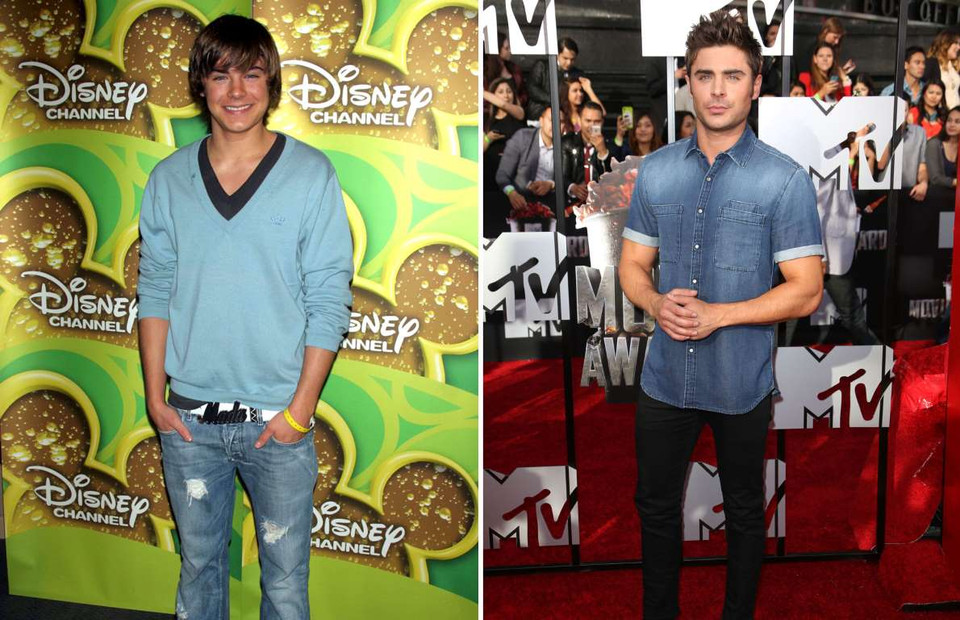 Zac Efron (2006 và 2014) của High School Musical rất đa tài. (Nguồn: Rex)