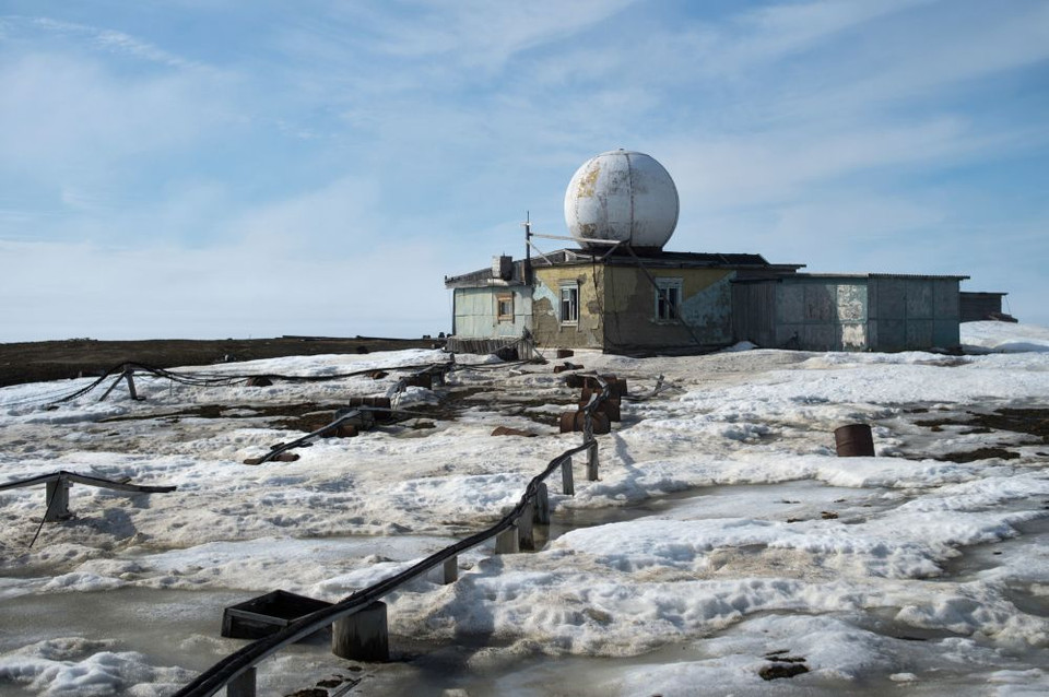 Trạm Bắc Cực 'Solitude Island' ở biển Kara. Cơ sở này được thành lập vào năm 1934 và dừng hoạt động vào năm 1996. (Nguồn: Sputniknews)