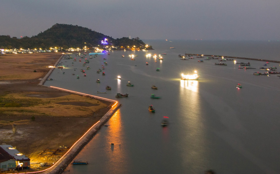 Một góc Hòn Tre, trung tâm huyện Kiên Hải hôm nay. (Ảnh: Duy Khương/TTXVN)