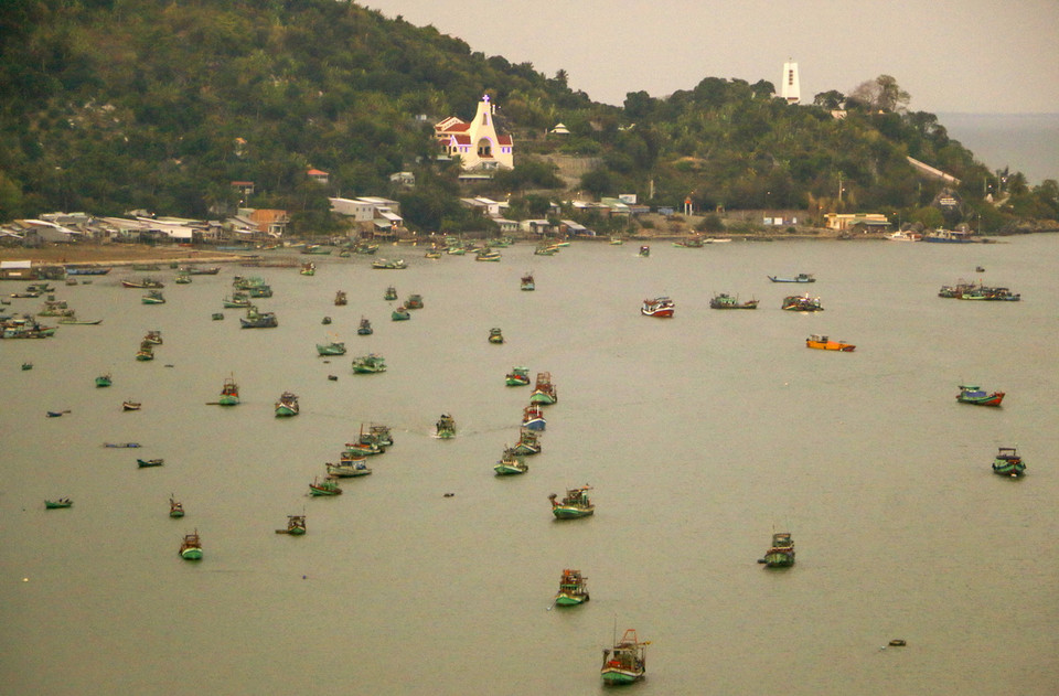 Một góc Hòn Tre, trung tâm huyện Kiên Hải hôm nay. (Ảnh: Duy Khương/TTXVN)