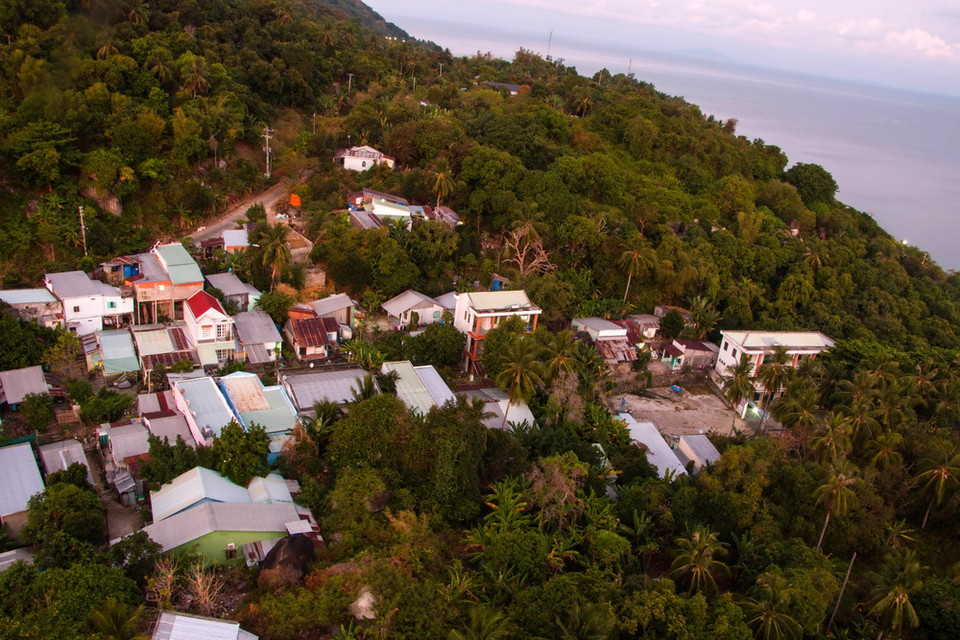 Một góc Hòn Tre, trung tâm huyện Kiên Hải hôm nay. (Ảnh: Duy Khương/TTXVN)