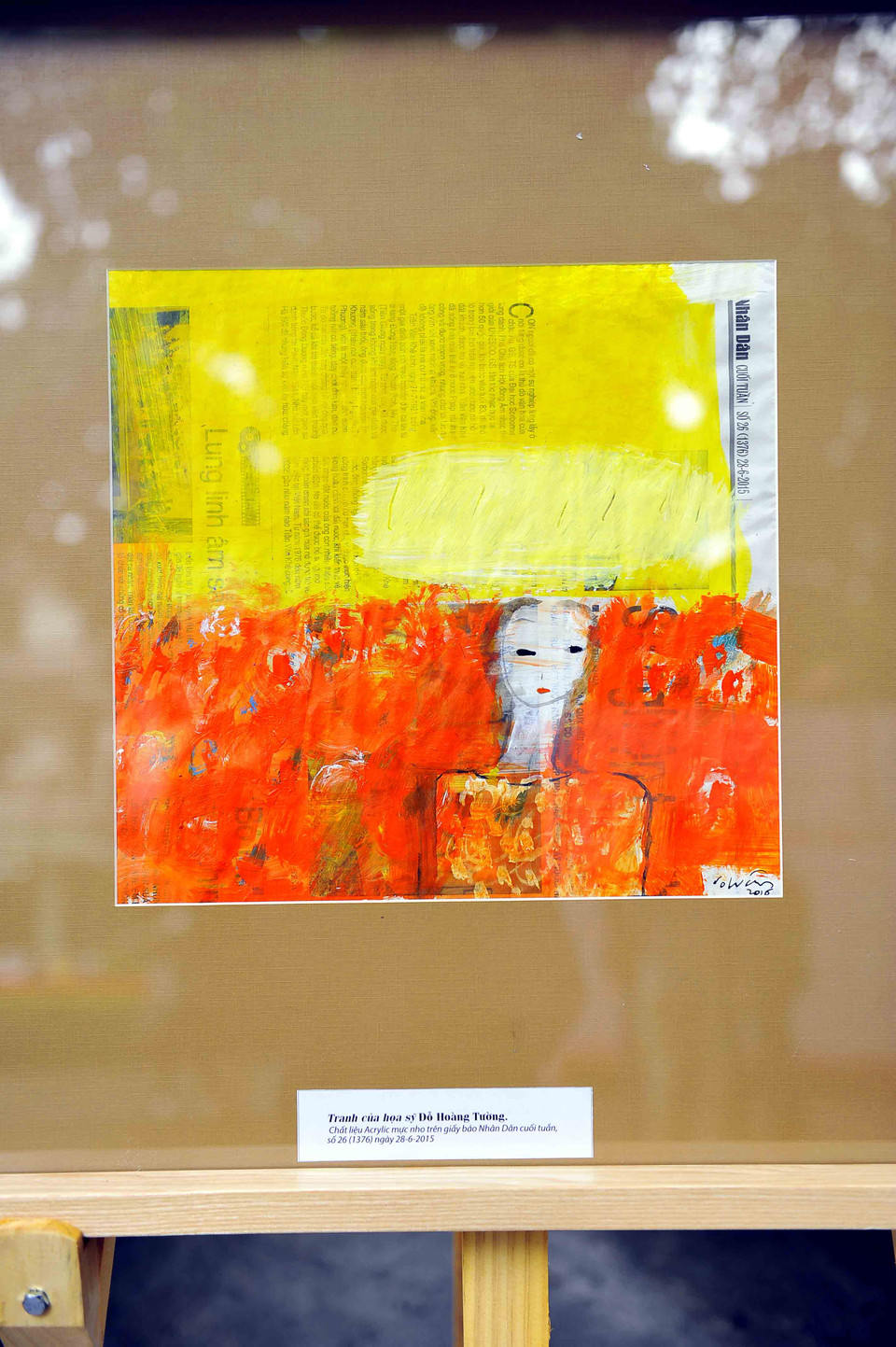 Một số tác phẩm của các họa sĩ có tác phẩm tham gia triển lãm. (Ảnh: Khánh Long/Vietnam+)