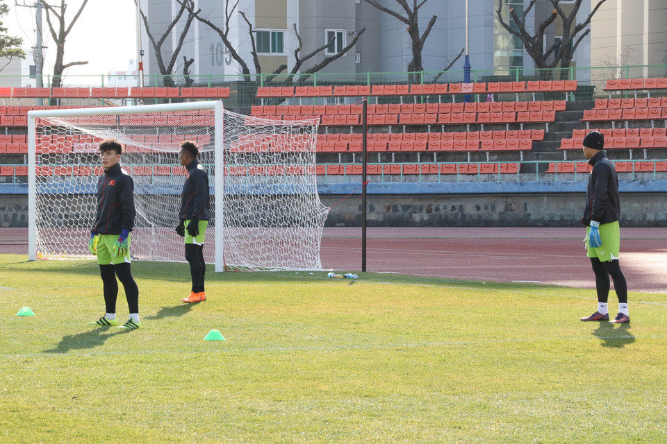 Các thủ môn của đội U23 Việt Nam. (Ảnh: Trần Phương/Vietnam+)