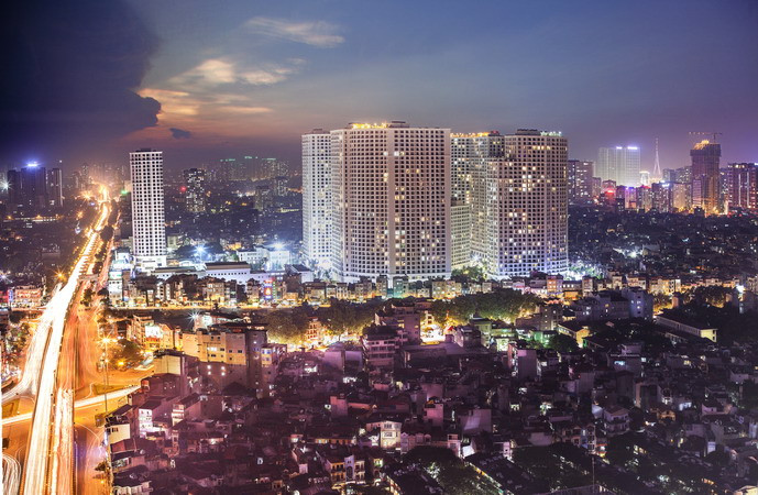 Khu đô thị Royal City, quận Thanh Xuân. (Ảnh: Trọng Đạt/TTXVN)