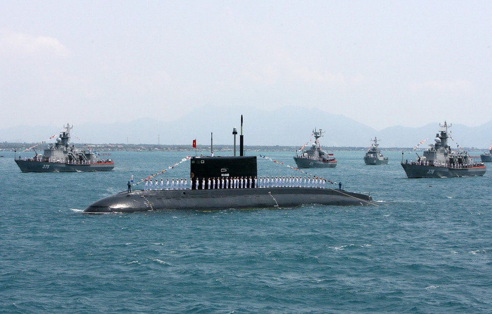 Tàu ngầm mới được trang bị của Hải quân Nhân dân Việt Nam. (Ảnh: Nguyễn Khang/TTXVN)