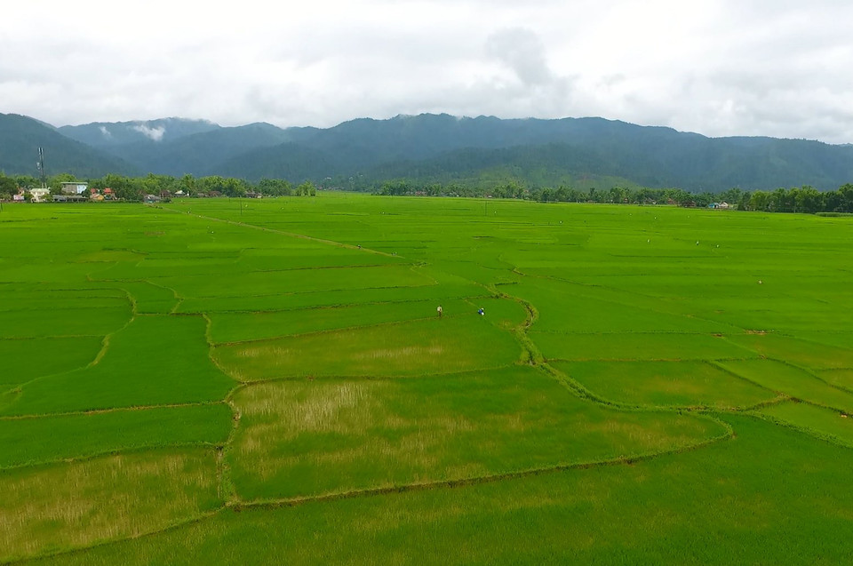  Công trình cung cấp nước tưới cho toàn bộ diện tích nên cánh đồng Mường Thanh-Điên Biên. (Ảnh: Xuân Tiến/TTXVN)