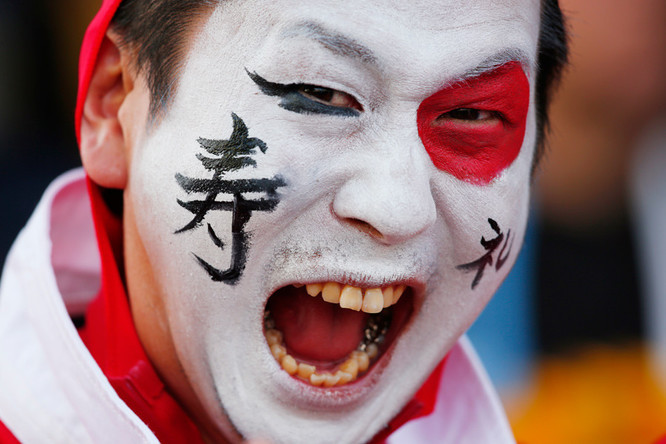 Cổ động viên Nhật Bản. (Nguồn: RT)