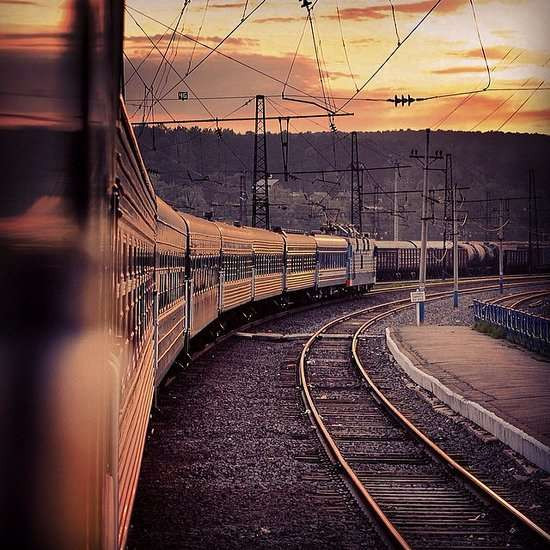 Đi tàu hỏa ở Siberian. (Nguồn: POPSUGAR)