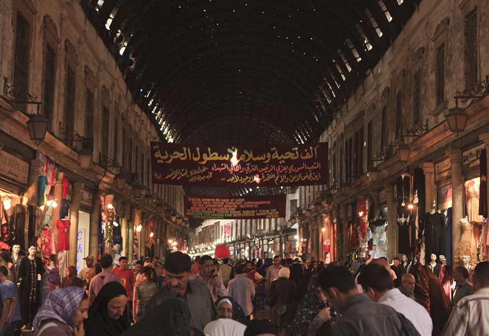 Khu chợ trung tâm Damascus. (Nguồn: Sputniknews)