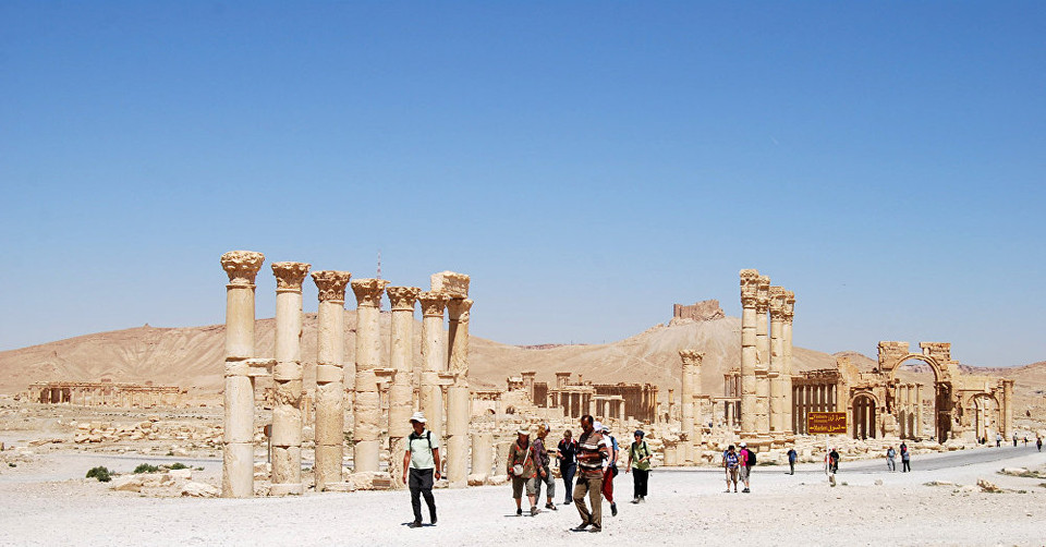 Đường vào ngôi đền Baal ở thành phố cổ Palmyra. (Nguồn: Sputniknews)