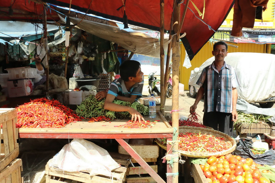 Ớt là mặt hàng không thể thiếu đối với người dân Indonesia. (Ảnh: Đỗ Quyên/Vietnam+)