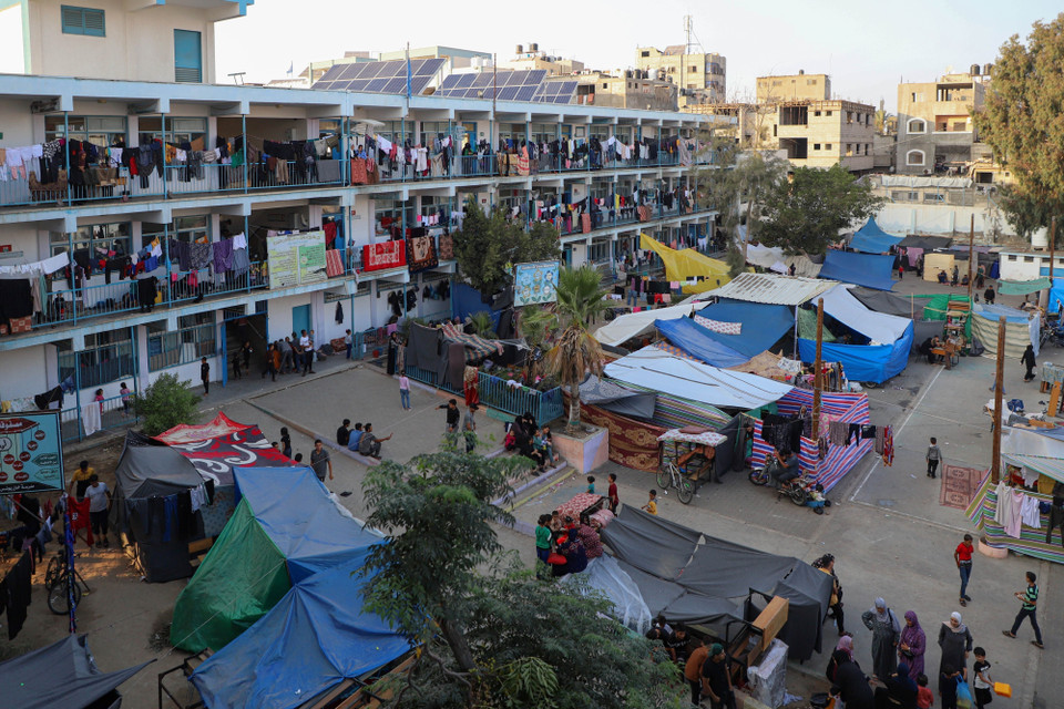 Một trại tị nạn cho người Palestine của UNRWA tại thành phố Khan Younis, Dải Gaza ngày 1/11/2023. (Ảnh: THX/TTXVN)