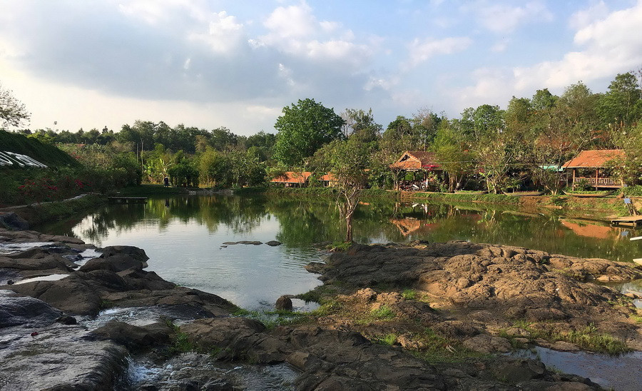 Buôn du lịch sinh thái cộng đồng Ko Tam. (Ảnh: Dương Giang/TTXVN)