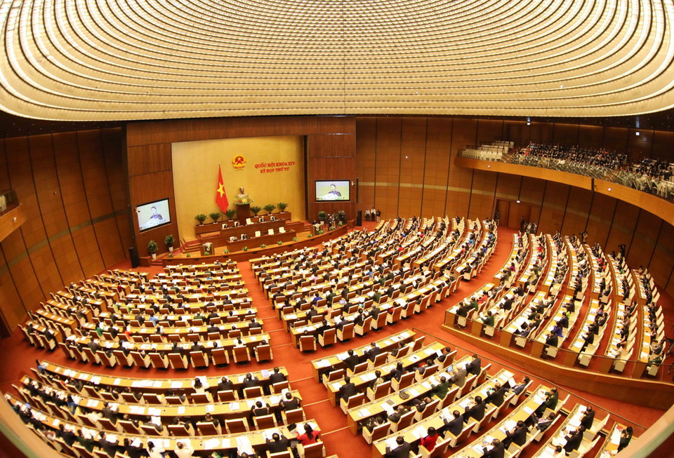 Toàn cảnh phiên khai mạc kỳ họp thứ 4, Quốc hội khóa XIV. (Ảnh: Phương Hoa/TTXVN)