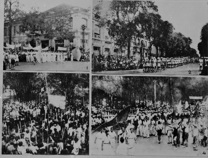 Nhân dân các tỉnh Nam Bộ vùng lên giành chính quyền trong những ngày Cách mạng tháng Tám sôi sục. (Nguồn: Tư liệu TTXVN)