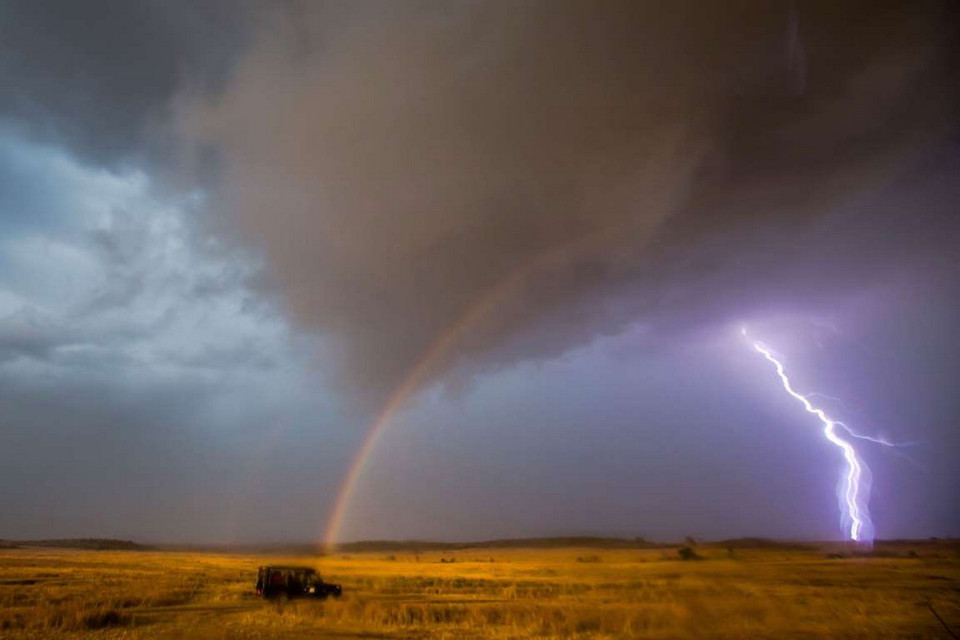 Cầu vòng ở Maasai Mara, Kenya. (Nguồn: REX)