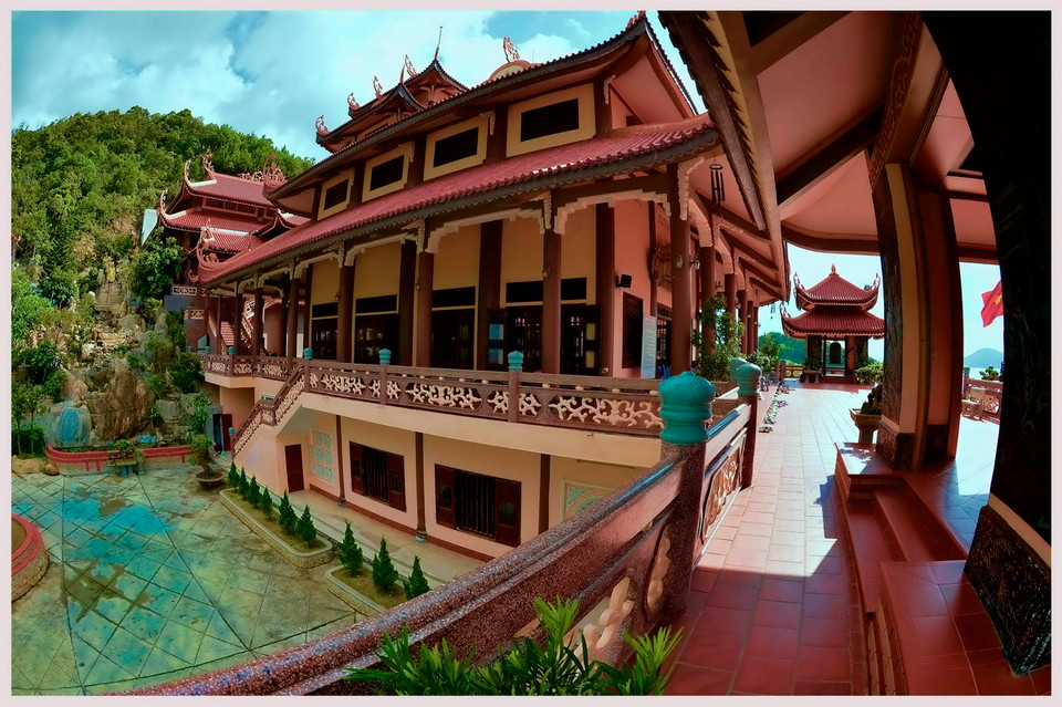 Một góc Thiền viện Trúc Lâm Giác Tâm đã được xây dựng lại khang trang. (Ảnh: Thanh Hà/TTXVN) 