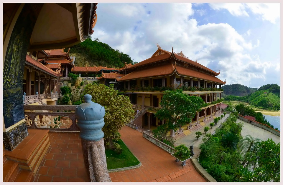 Một góc Thiền viện Trúc Lâm Giác Tâm đã được xây dựng lại khang trang. (Ảnh: Thanh Hà/TTXVN) 