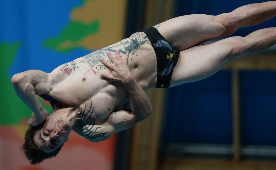 Vận động viên Matthieu Rosset (Pháp) thực hiện bài thi nhảy cầu 3m. (Nguồn: Sputniknews)