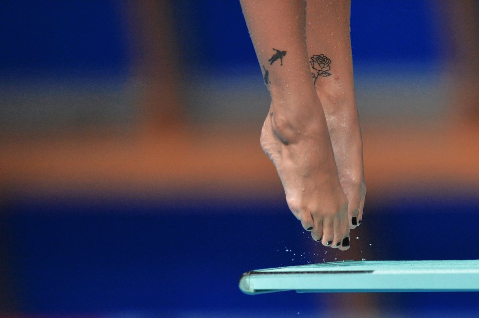 Bài thi nhảy cầu 10m ở Thế vận hội FINA lần thứ 16 ở Kazan. (Nguồn: Sputniknews)