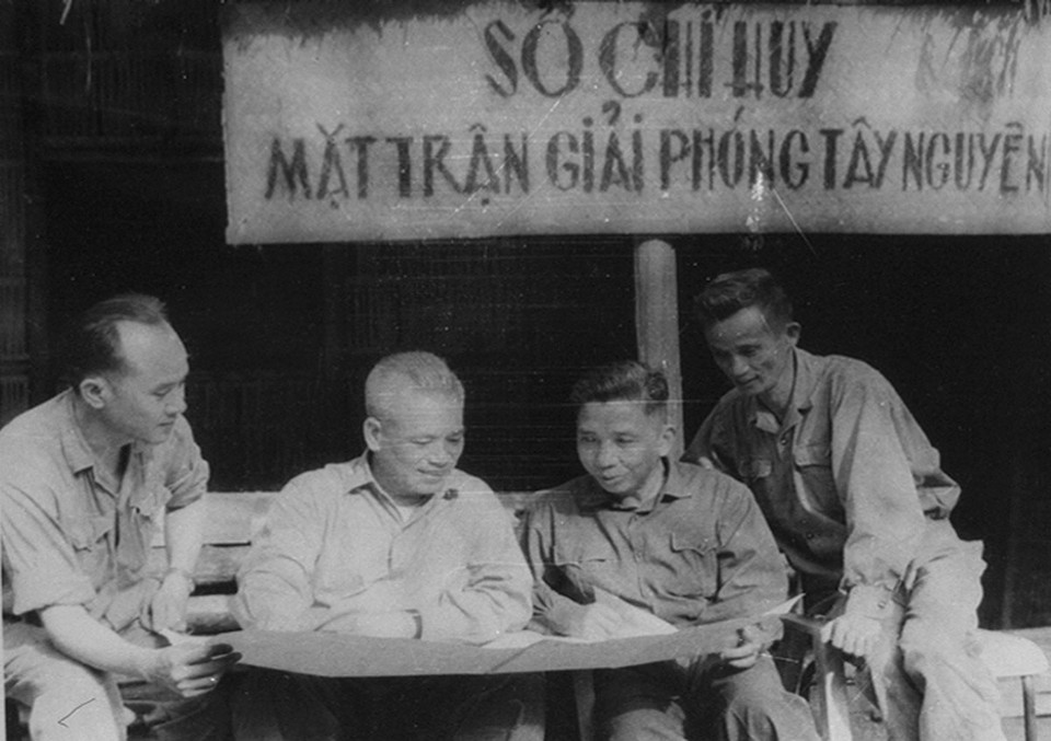 Sở chỉ huy Mặt trận Giải phóng Tây Nguyên tháng 3/1975. (Nguồn: TTXVN)