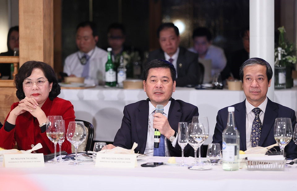 Bộ trưởng Bộ Công Thương Nguyễn Hồng Diên phát biểu. (Ảnh: Dương Giang/TTXVN)