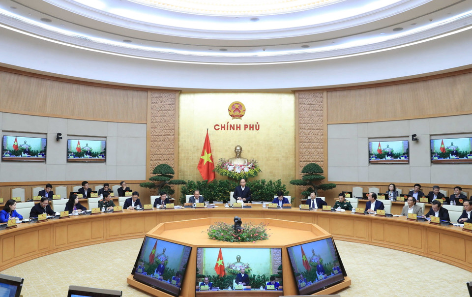 Quang cảnh phiên họp Chính phủ tháng 12/2019. (Ảnh: Thống Nhất/TTXVN)