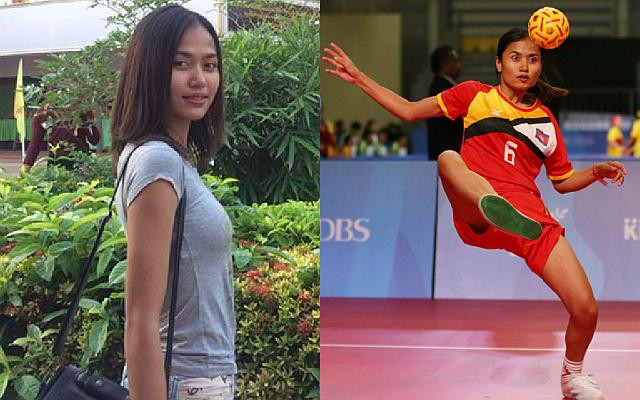 Chanboramey Ngoun, vận động viên cầu mây của Cambodia, 27 tuổi. (Nguồn: straitstimes.com)