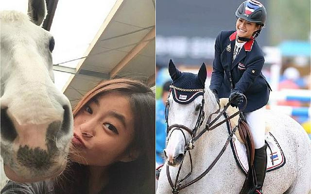 Sailub Lertratanachai, vận động viên cưỡi ngựa Thái Lan, 22 tuổi. Cô là con gái cả của dẫn chương trình phát thanh nổi tiếng Vinit Lertratanachai ở Đất nước chùa vàng. (Nguồn: straitstimes.com)
