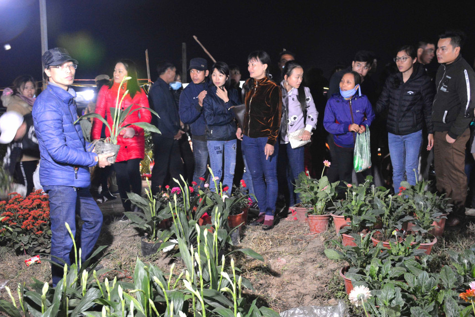 Rất đông du khách từ khắp các tỉnh thành đến chợ Viềng phủ tại huyện Vụ Bản, tỉnh Nam Định để du Xuân. (Ảnh Công Luật/TTXVN)