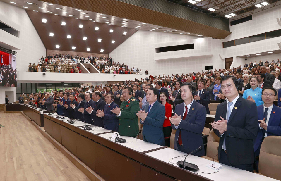 Đại biểu Việt Nam dự phiên họp. (Ảnh: Doãn Tấn/TTXVN)