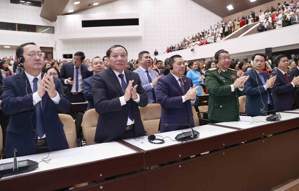 Đại biểu Việt Nam dự phiên họp. (Ảnh: Doãn Tấn/TTXVN)