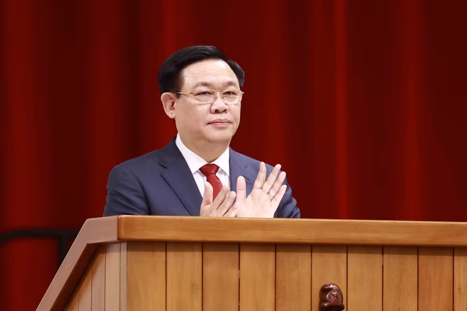 Chủ tịch Quốc hội Vương Đình Huệ phát biểu. (Ảnh: Doãn Tấn/TTXVN)
