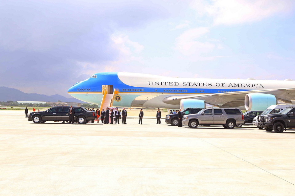 Quang cảnh lễ đón đoàn. (Nguồn: TTXVN)