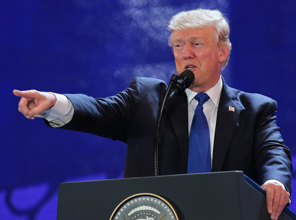 Tổng thống Hoa Kỳ Donald Trump phát biểu tại Hội nghị Thượng đỉnh Doanh nghiệp APEC 2017 (CEO Summit 2017). (Nguồn: TTXVN)