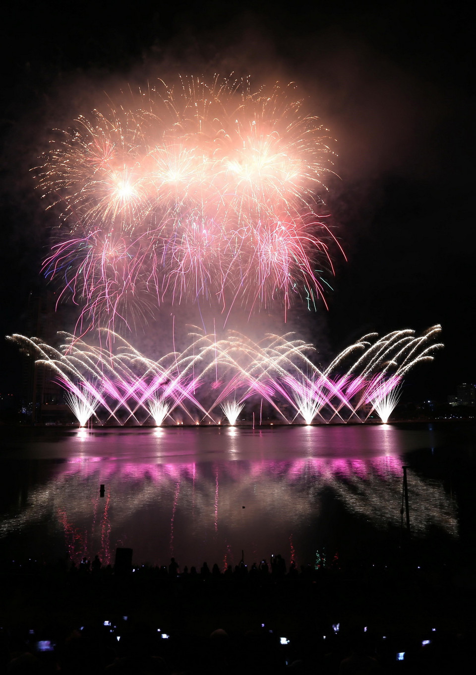 Màn trình diễn pháo hoa của đội Mỹ. (Ảnh: Trần Lê Lâm/TTXVN)