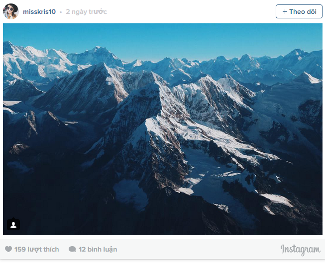 Đỉnh Everest và dãy Himalaya, Nepal: Nhiều người tới đây đã phải thốt lên rằng thật không thể tin nổi thiên nhiên lại tạo ra cảnh tượng như thế này. (Nguồn: Instagram)