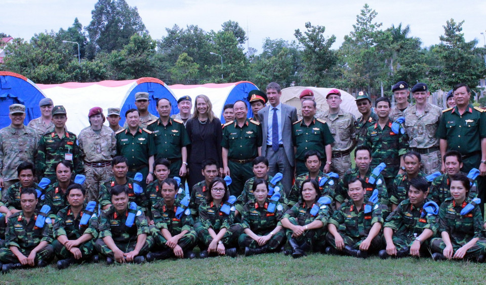 Chỉ một thời gian ngắn nữa, Bệnh viện dã chiến cấp 2 số 1, đơn vị độc lập đầu tiên của Việt Nam tham gia lực lượng gìn giữ hòa bình Liên hợp quốc sẽ lên đường nhận nhiệm vụ tại Nam Sudan. (Ảnh: Xuân Khu/TTXVN)