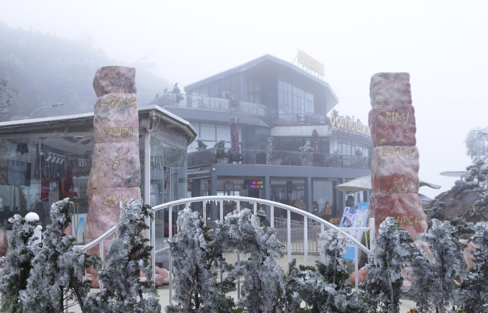 Ngày 23/2/2022, tại khu vực đỉnh Đèo Ô Quy Hồ thuộc xã Sơn Bình, Tam Đường (Lai Châu) và dãy núi Hoàng Liên Sơn tiếp tục xuất hiện băng giá. (Ảnh: Quý Trung/TTXVN)