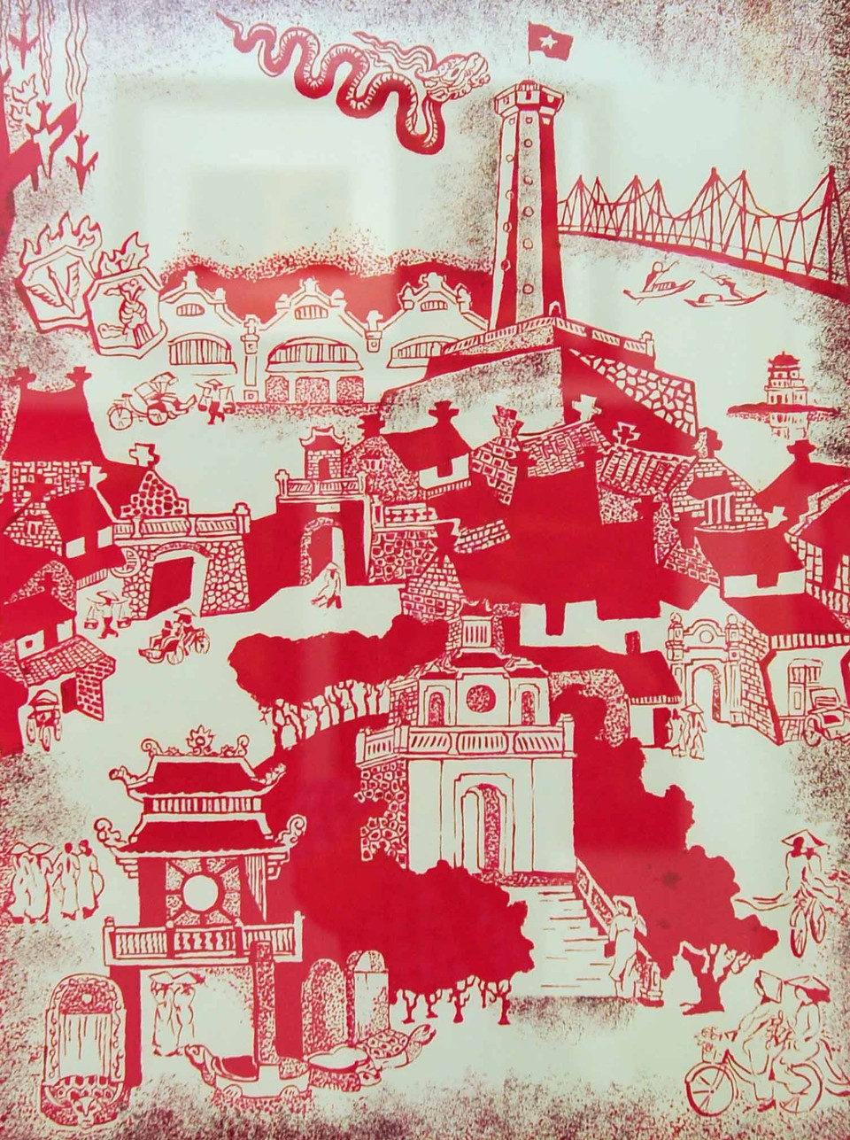 Tác phẩm 'Thăng Long – Hà Nội'. (Ảnh: Doãn Đức/Vietnam+)