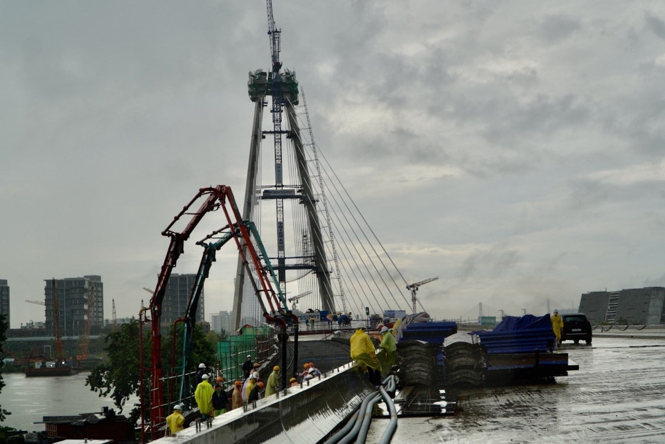 Cầu chính của dự án cầu Thủ Thiêm 2 đã được hợp long vào dịp Quốc khánh, ngày 2/9/2021. (Ảnh: Tiến Lực/TTXVN)