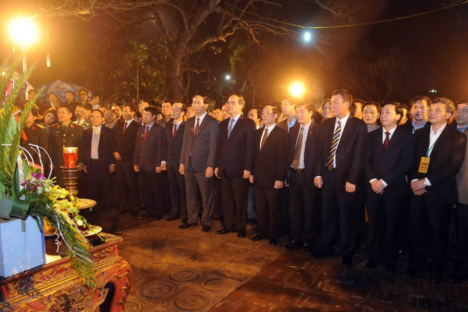 Quang cảnh lễ khai ấn Đền Trần. (Nguồn: TTXVN)