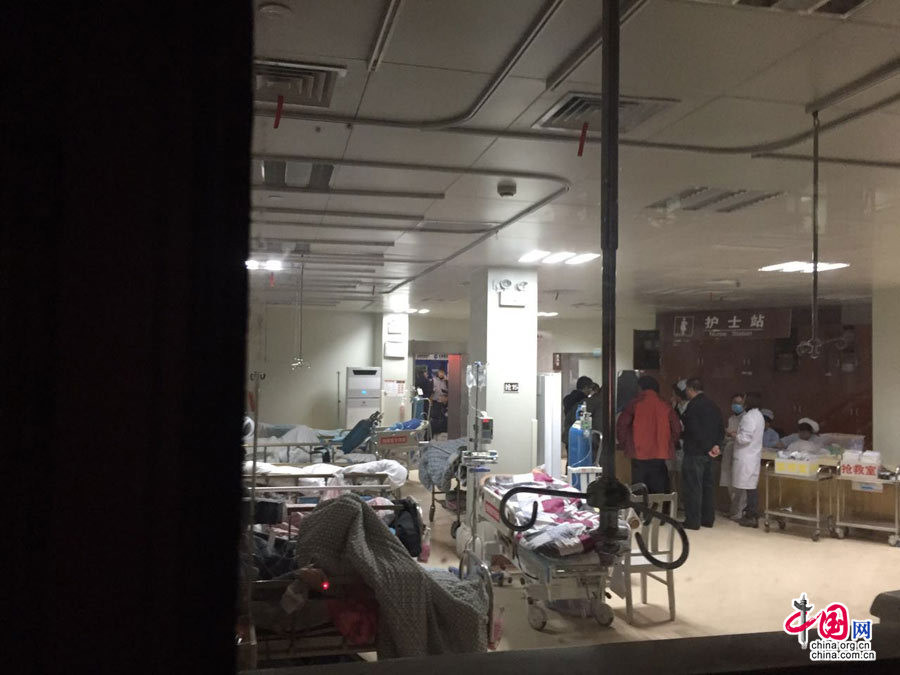 Những người bị thương nằm điều trị tại bệnh viện. (Nguồn: jwb.com.cn)