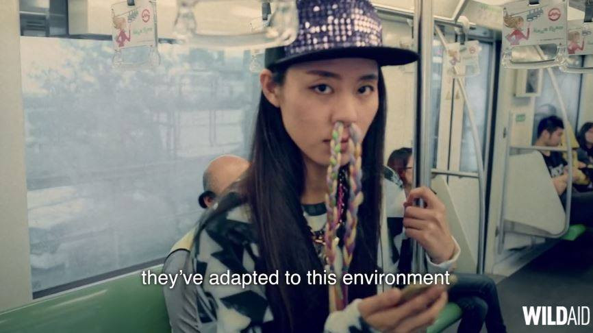 Đoạn phim kết thúc với hình ảnh một người đàn ông cắt hết lông mũi bởi không thể tiếp tục chịu đựng hình ảnh này, mặc dù kết quả của việc cắt lông mũi có thể khiến chàng trai khó thở do ô nhiễm. Anh nhớ lại về bầu trời trong xanh ngày xưa. (Nguồn: CCTVNews)