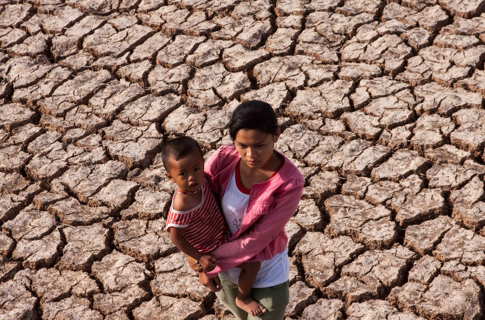 Cảnh khô hạn tại xã Lịch Hội Thượng, huyện Trần Đề, tỉnh Sóc Trăng. (Ảnh: Duy Khương/TTXVN)