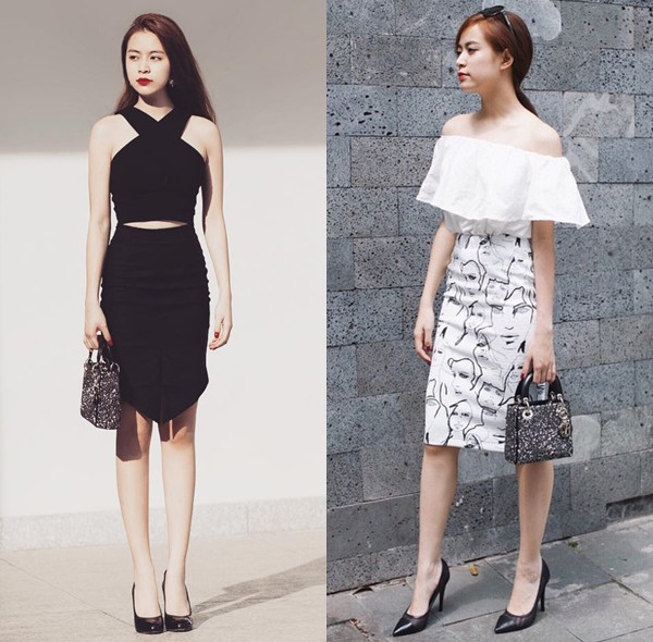 Túi Lady Dior phiên bản mini đính sequin lộng lẫy tôn lên vẻ tiểu thư, đài các cho Hoàng Thùy Linh. Nữ ca sỹ không ngần ngại chi hơn 70 triệu đồng để có được mẫu túi nhỏ xinh này làm phụ kiện song hành trong nhiều sự kiện.