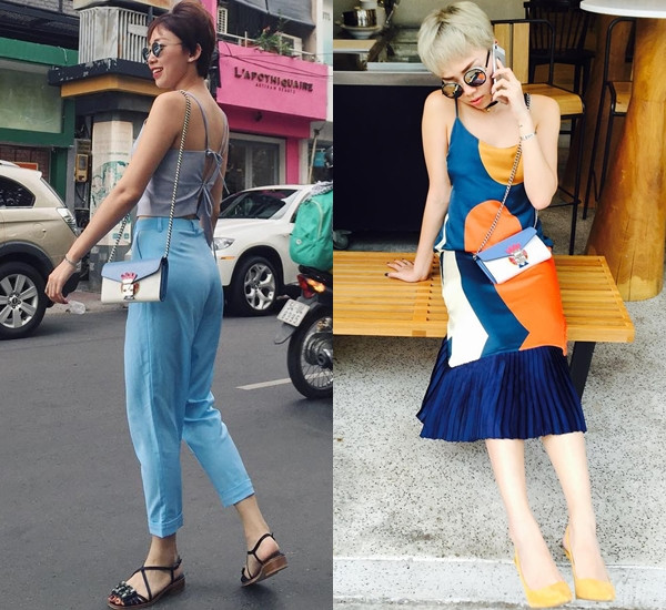 Mẫu túi xinh xắn của Louis Vuitton luôn đồng hành cùng Tóc Tiên mỗi dịp xuống phố.