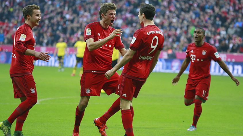 Tháng 10/2015, Bayern đã đánh bại những khách mời đến từ Dortmund với tỷ số 5:1. (Nguồn: fcbayern.de)